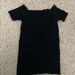 Very stretchy black off the shoulder top